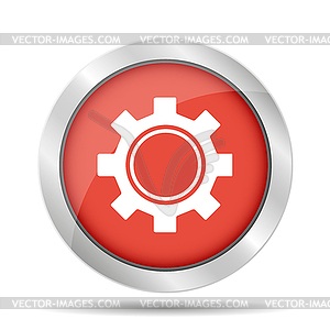 Gears icon, . Flat design style - vector clipart