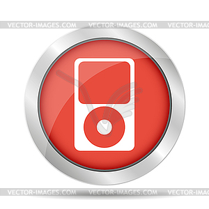 Portable media player icon. Flat design style. EPS - vector clipart / vector image