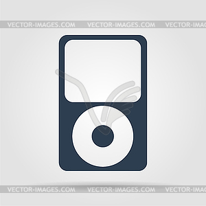 Portable media player icon. Flat design style. EPS - vector image