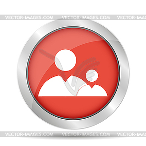 Flat icon of businessman and child - vector image