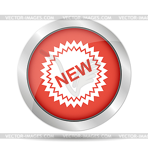 Flat New label icon, - vector clipart / vector image