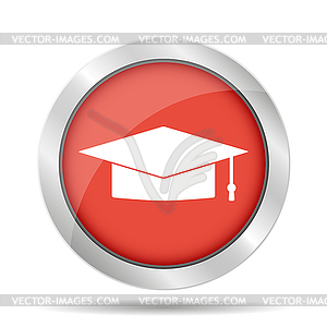 Graduation cap icon - vector EPS clipart