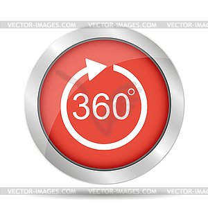 360 icon - vector image