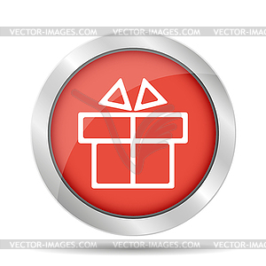 Gift box itson - icon - vector clip art