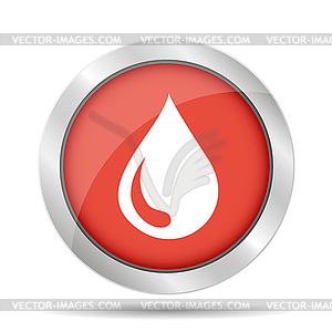 Water icon, . Flat design style - vector clipart