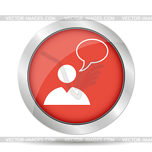 Flat long shadow icon of businessman - vector EPS clipart