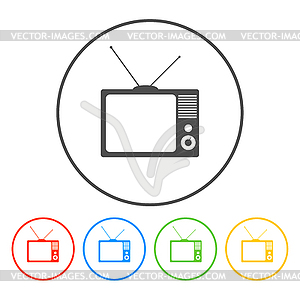 TV icon - vector image