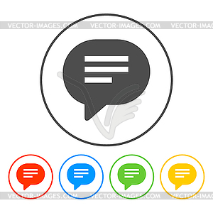 Speech bubble icon - royalty-free vector image