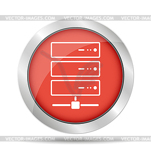 Computer Server icon, flat design - vector clipart