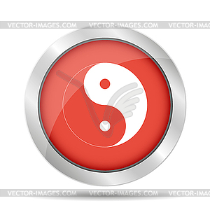 Yin Yang Symbol - Black and White  - vector clip art