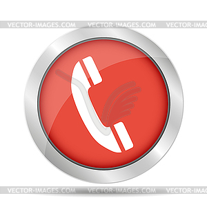 Flat icon of phone - vector clipart