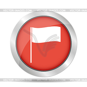 Flag icon. Location marker symbol. Flat design style - stock vector clipart