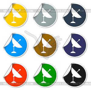 Satellite dish icon - vector clipart