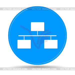 Local area network icon. Flat - vector clipart