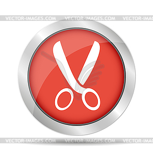 Scissors icon, . Flat design style - vector clipart