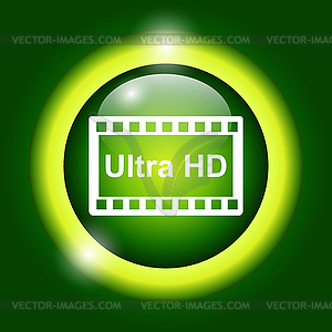 High definition design over green background - vector clip art