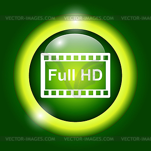 High definition design over green background - vector image