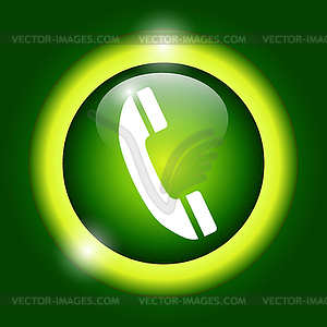 Flat icon of phone - vector clipart