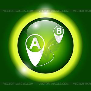 Map pointer flat icon, . Flat design style - vector EPS clipart