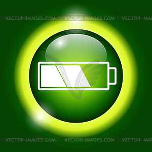 Значок аккумулятора - векторное изображение EPS