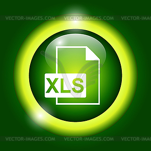 Xls icon - vector image