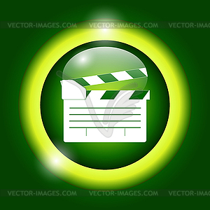 Movie clapper board, movie maker - vector image