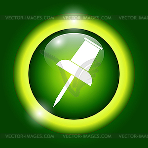 Push pin icon - vector EPS clipart