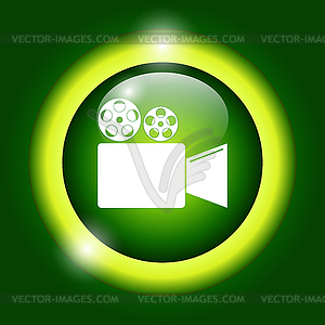Кино значок камеры - изображение в векторе / векторный клипарт