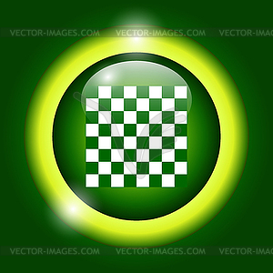 Wooden chess board. flat view of top - vector clipart