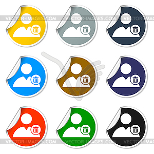 User icon trash - vector clipart