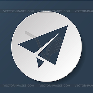 Paper airplane icon - vector image