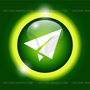 Paper airplane icon - vector image