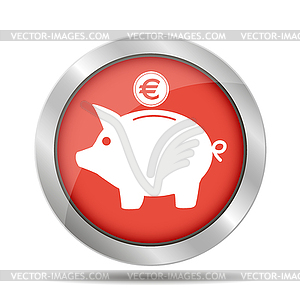 Piggy bank icon - vector image