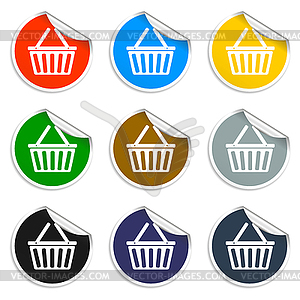 Shopping basket icon - vector clipart