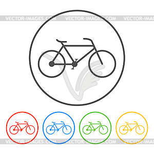 Minimalistic bicycle icon. , EPS 10 - vector clip art
