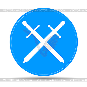 Sword icon beautiful - vector clip art