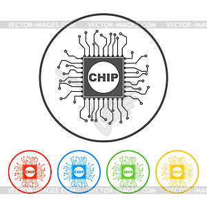 Chip icon - vector clip art