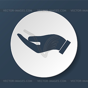 Protecting hands icon - vector clipart