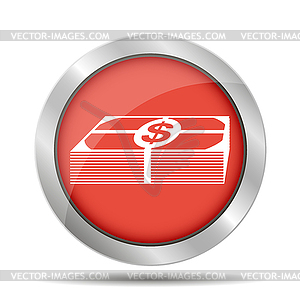 Flat icon of money - vector clip art