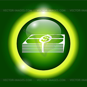 Flat icon of money - vector image