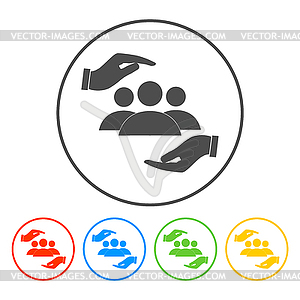 Business man icon - vector clipart