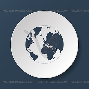 Pictograph of globe - vector EPS clipart