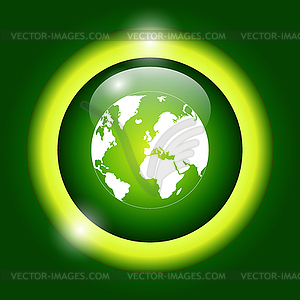 Pictograph of globe - vector clipart