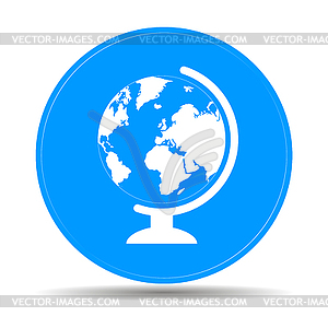 Geography school earth globe web icon.  - vector clip art