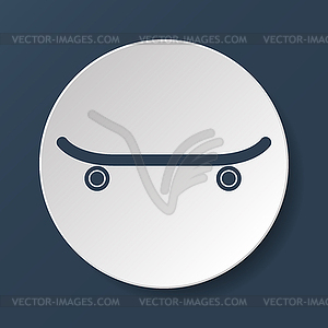 Icon of skateboard - vector clipart / vector image