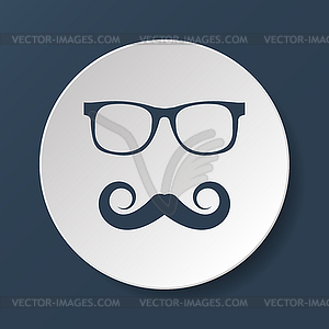 Mustache and Glasses icon - vector clipart