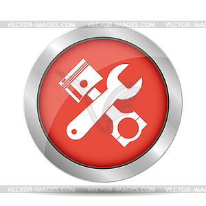 Tools and piston Icon. Service simbol. Repair singn - vector clipart