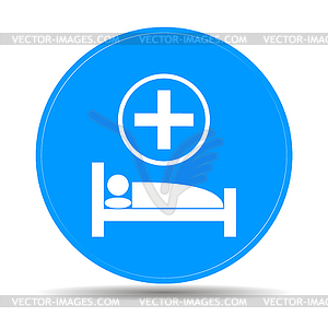 Hospital bed - vector EPS clipart