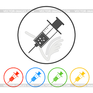 Medical syringe. icon illustrator EPS 10 - vector clipart