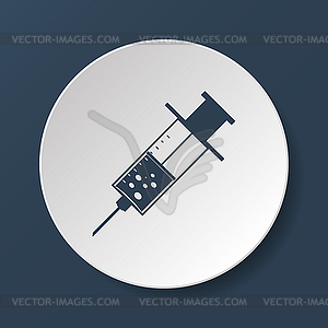 Medical syringe. icon illustrator EPS 10 - vector image